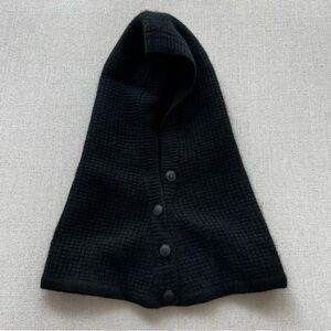RAG & BONE Black Cashmere Hood Scarf